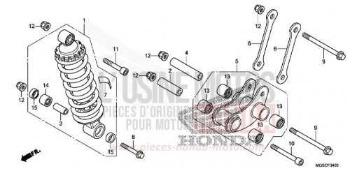 COUSSIN ARRIERE NC700DC de 2012